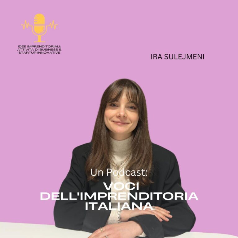 Ira Sulejmeni, cofondatrice e CEO di Clearchain, ospite del podcast Idee Imprenditoriali
