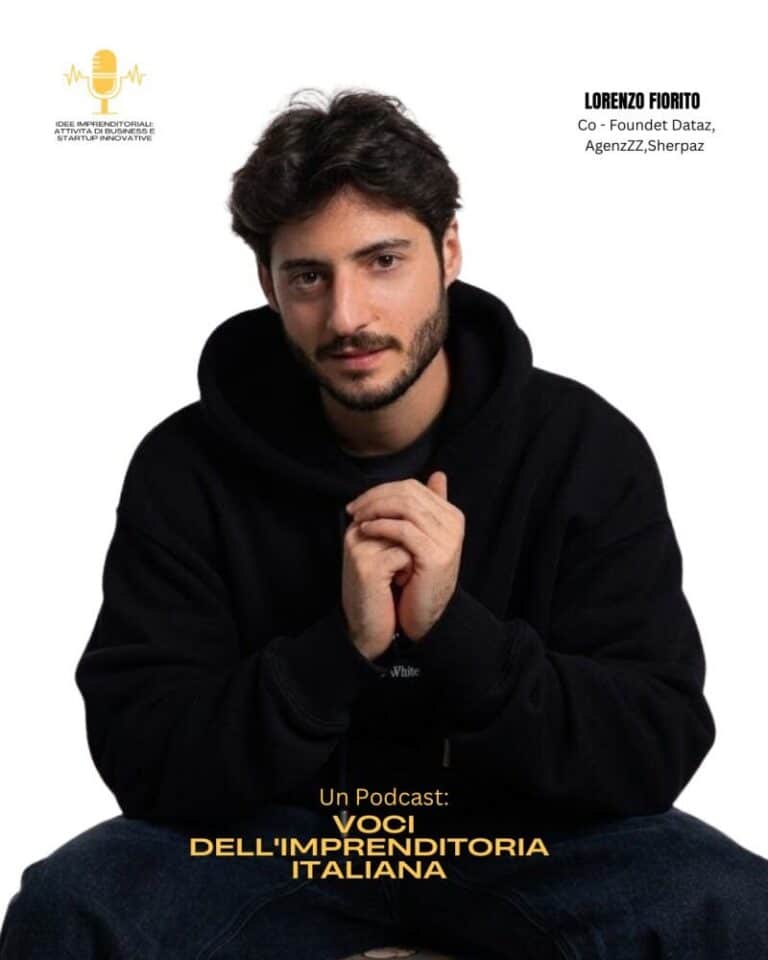 Lorenzo Fiorito, cofondatore di DATAZ con il gemello Pio, ospite del podcast Idee Imprenditoriali